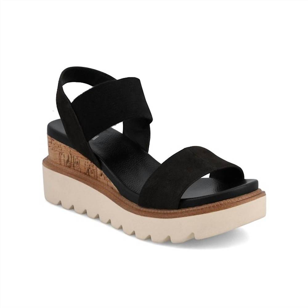NEW MIA women's olany wedge sandals in black